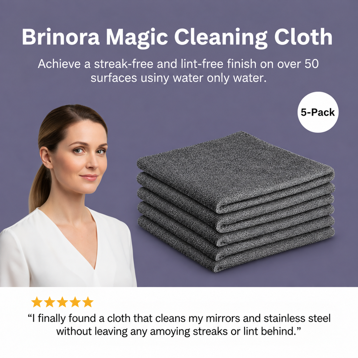 Brinora Magic Cleaning Cloth (5-Pack)